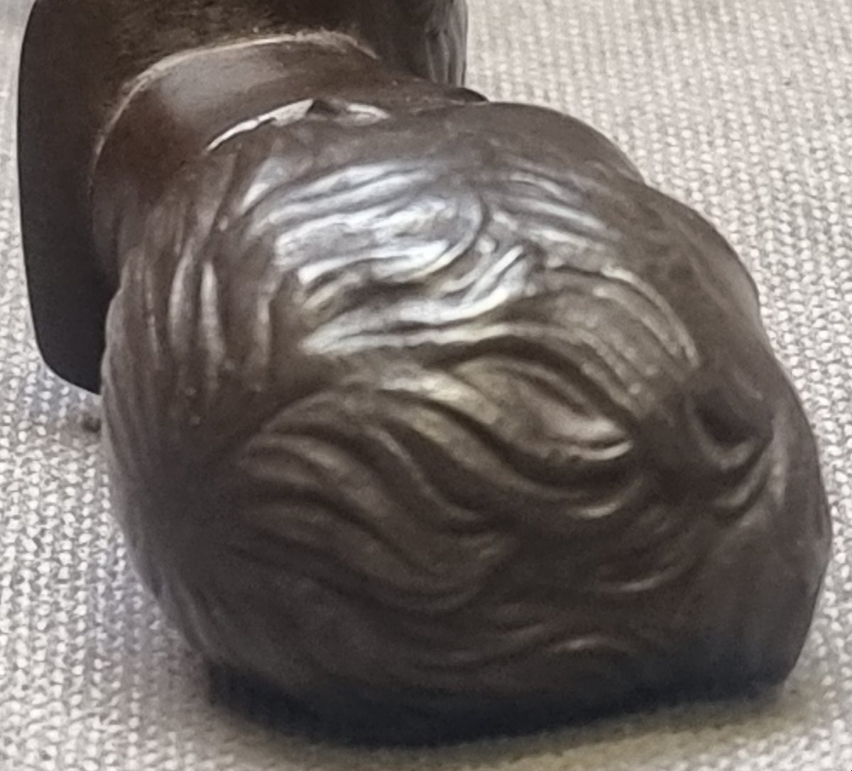 Hammered Steel Stamp - Depicting The Bust Of A Nobleman With A Coat Of Arms-photo-2