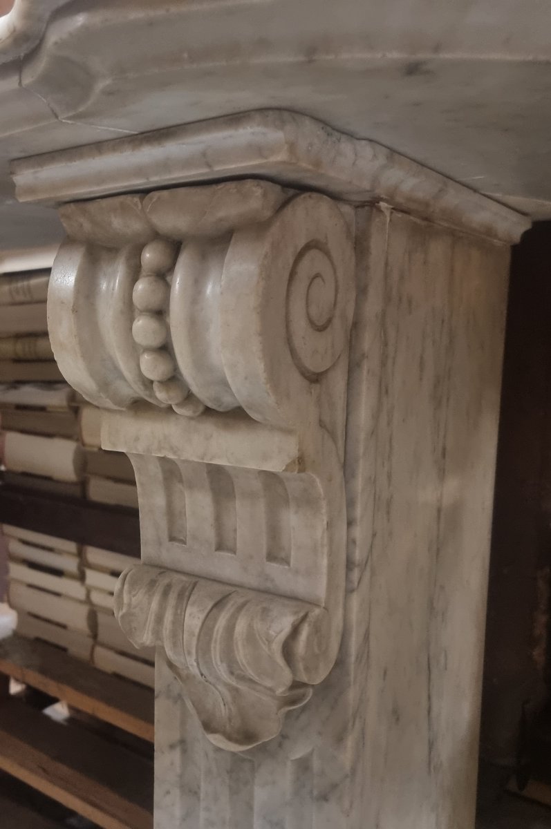 Console en marbre Statuario – Italie, première moitié du XIXe siècle-photo-1