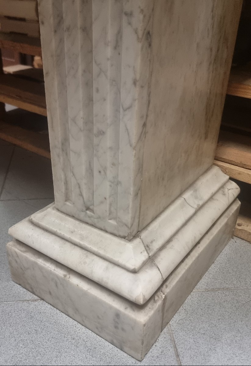 Console en marbre Statuario – Italie, première moitié du XIXe siècle-photo-2