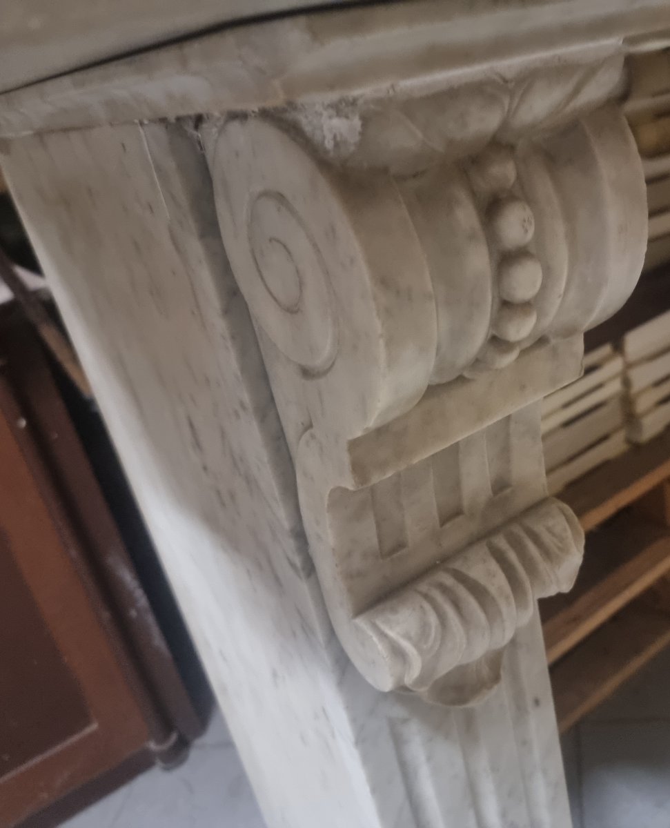 Console en marbre Statuario – Italie, première moitié du XIXe siècle-photo-3
