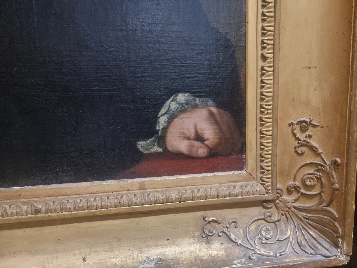 Oil On Canvas - Portrait Of A Papal Guard - First Half Of The 19th Century-photo-3