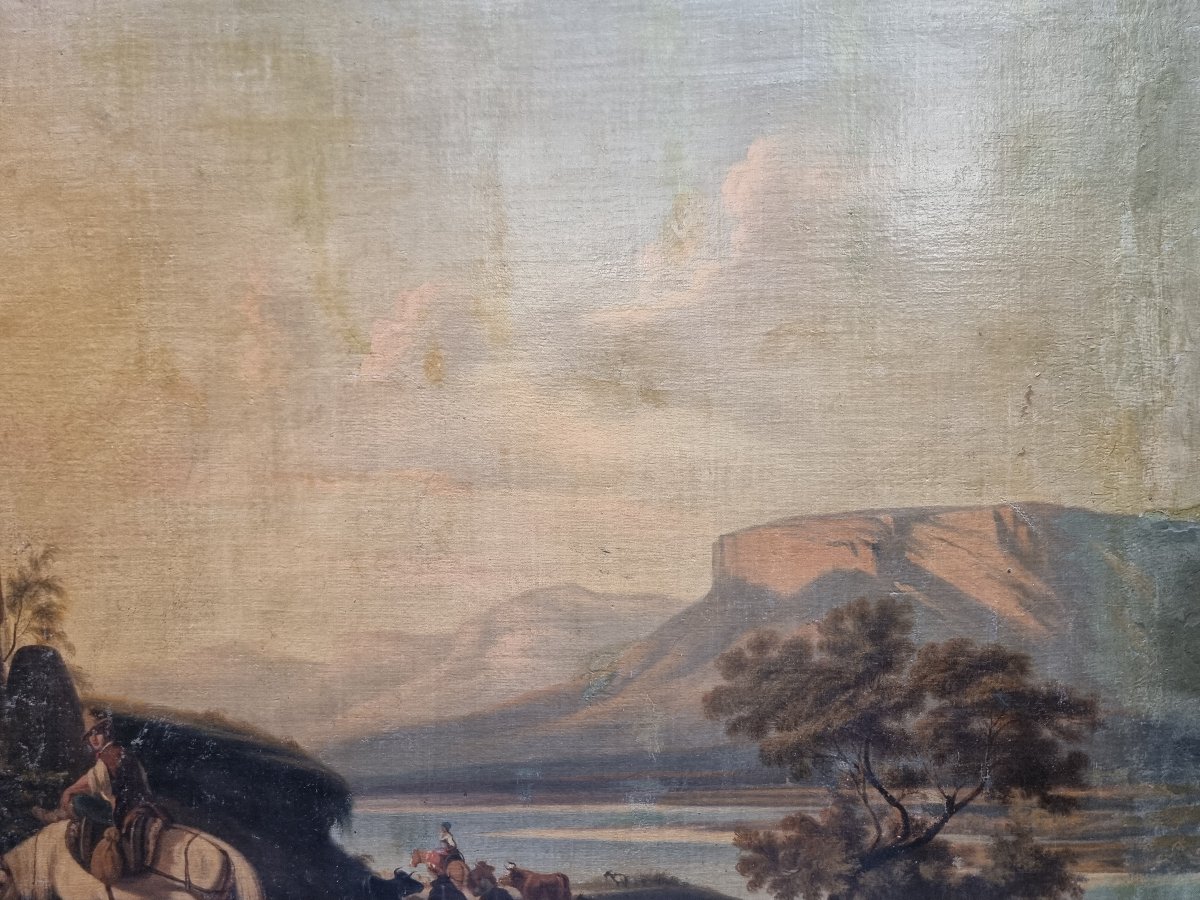 Oil On Canvas - Roman Countryside - Second Half Of The 19th Century-photo-4