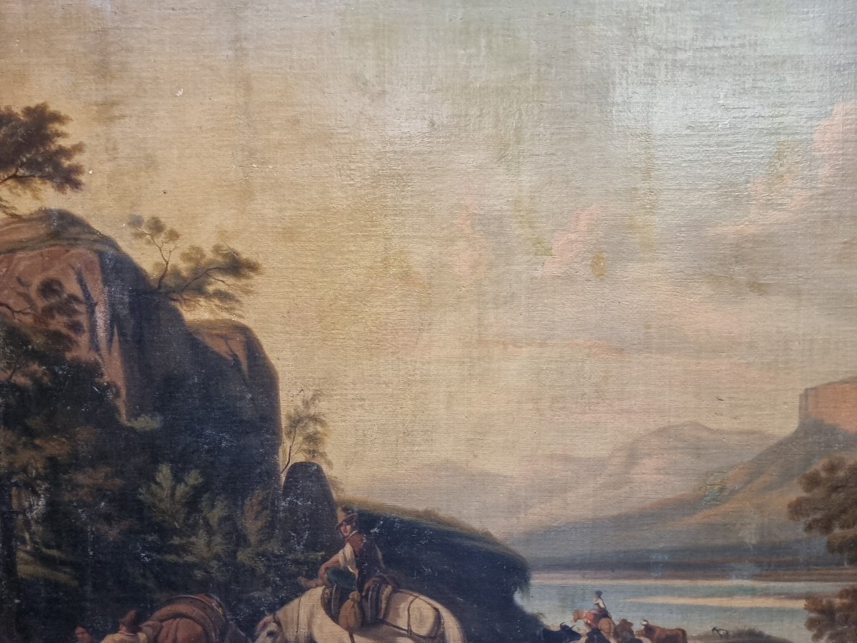 Oil On Canvas - Roman Countryside - Second Half Of The 19th Century-photo-1