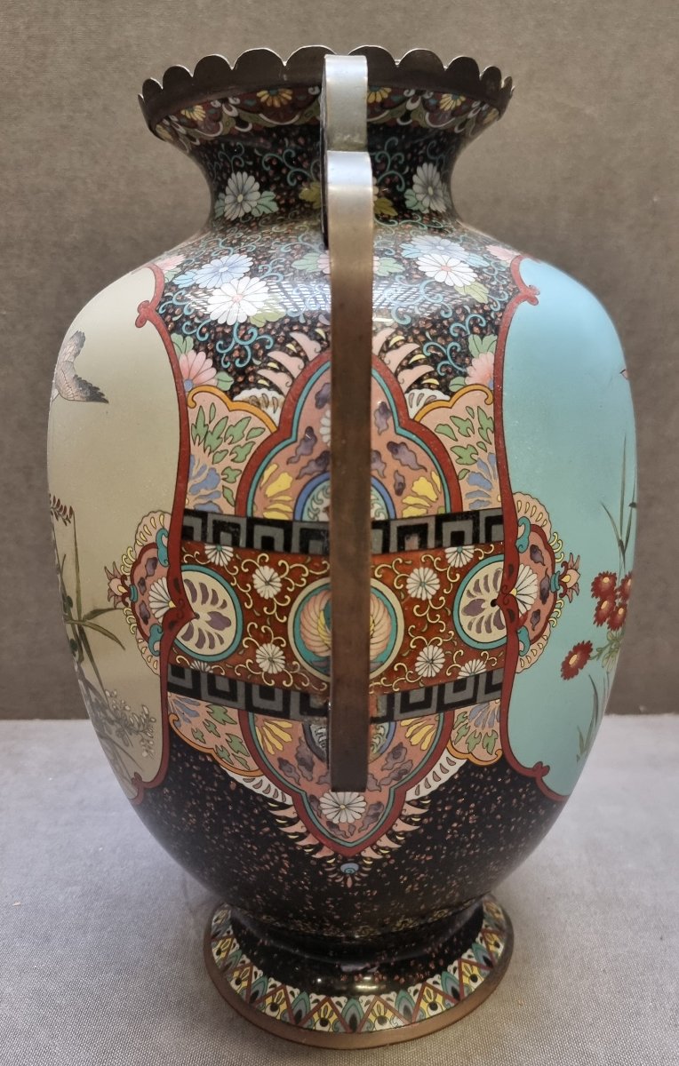 Oriental Cloisonné Vase - Early 20th Century-photo-2