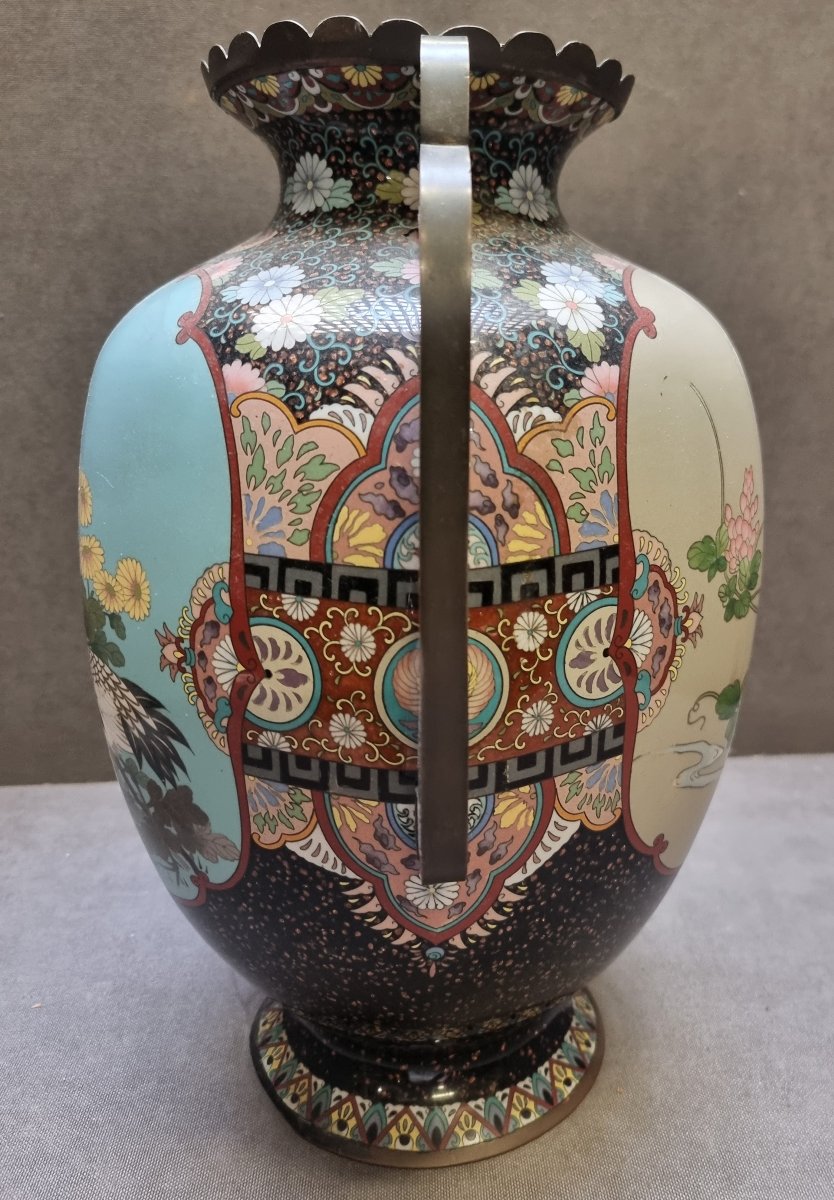 Oriental Cloisonné Vase - Early 20th Century-photo-4