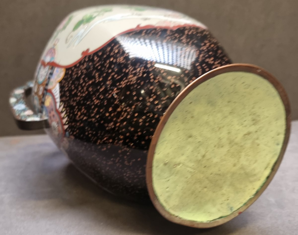 Oriental Cloisonné Vase - Early 20th Century-photo-2