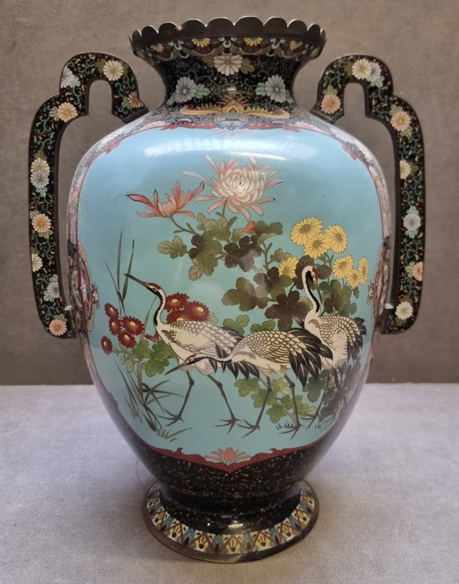 Oriental Cloisonné Vase - Early 20th Century