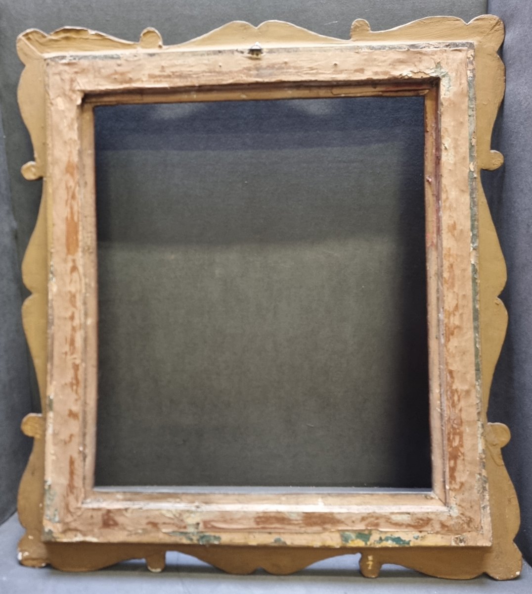 Golden Tray-shaped Frame  - Southern Italy, Early 19th Century-photo-2