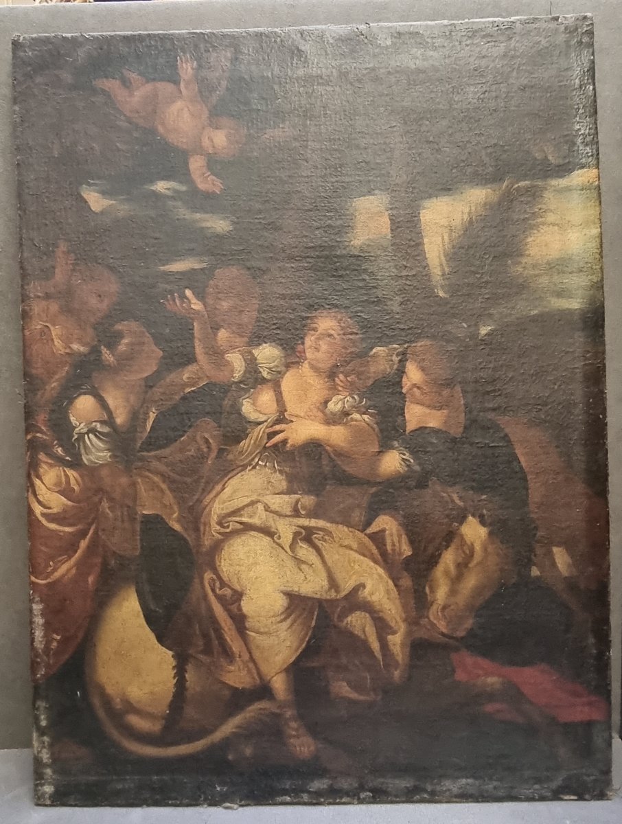 Oil On Canvas - Allegory Of Europe, 17th-century Copy From The Veronese School