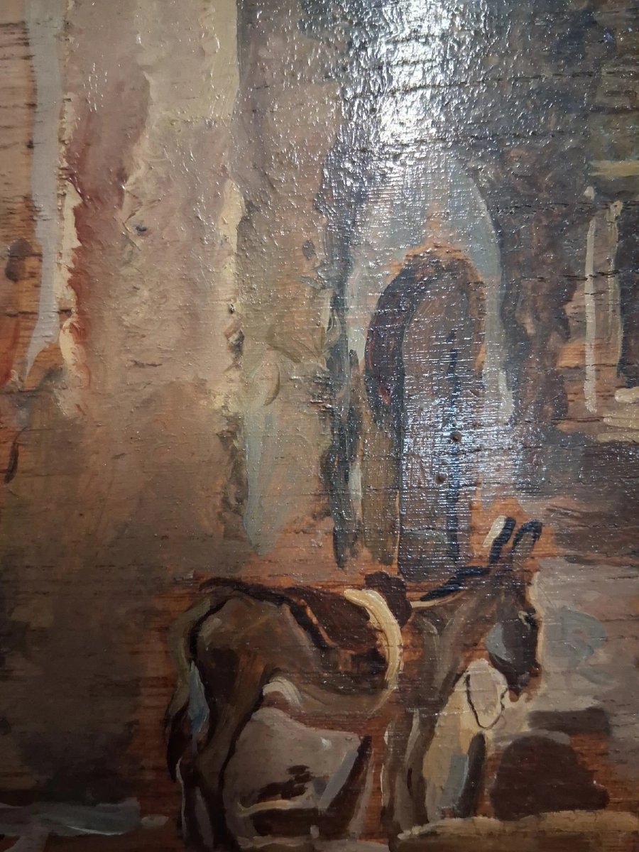 PAIRE DE TABLEAUX À L'HUILE -  FIORE BRUSTOLIN ZACCARIAN (1901-1995)-photo-6