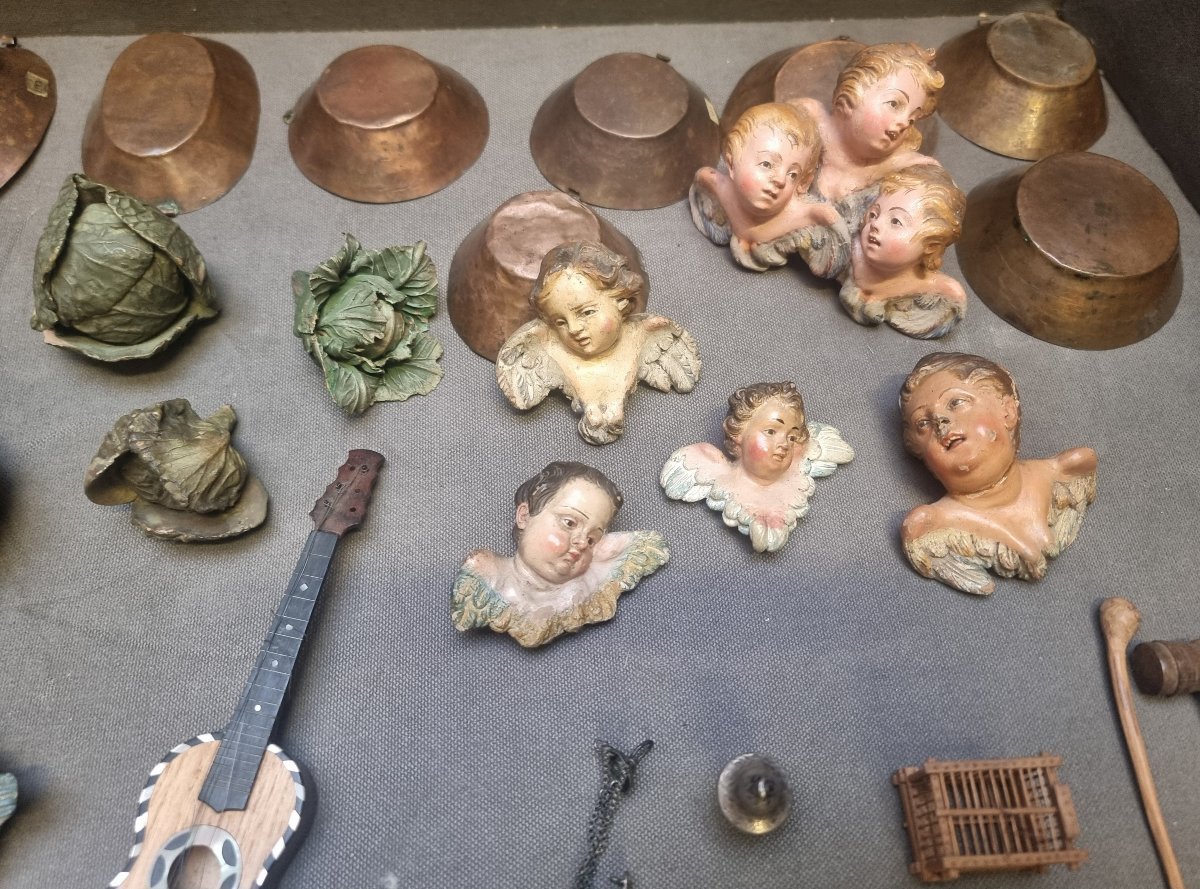Lot Of Neapolitan Nativity Scene Figures From The 18th Century To The Early 20th Century-photo-3