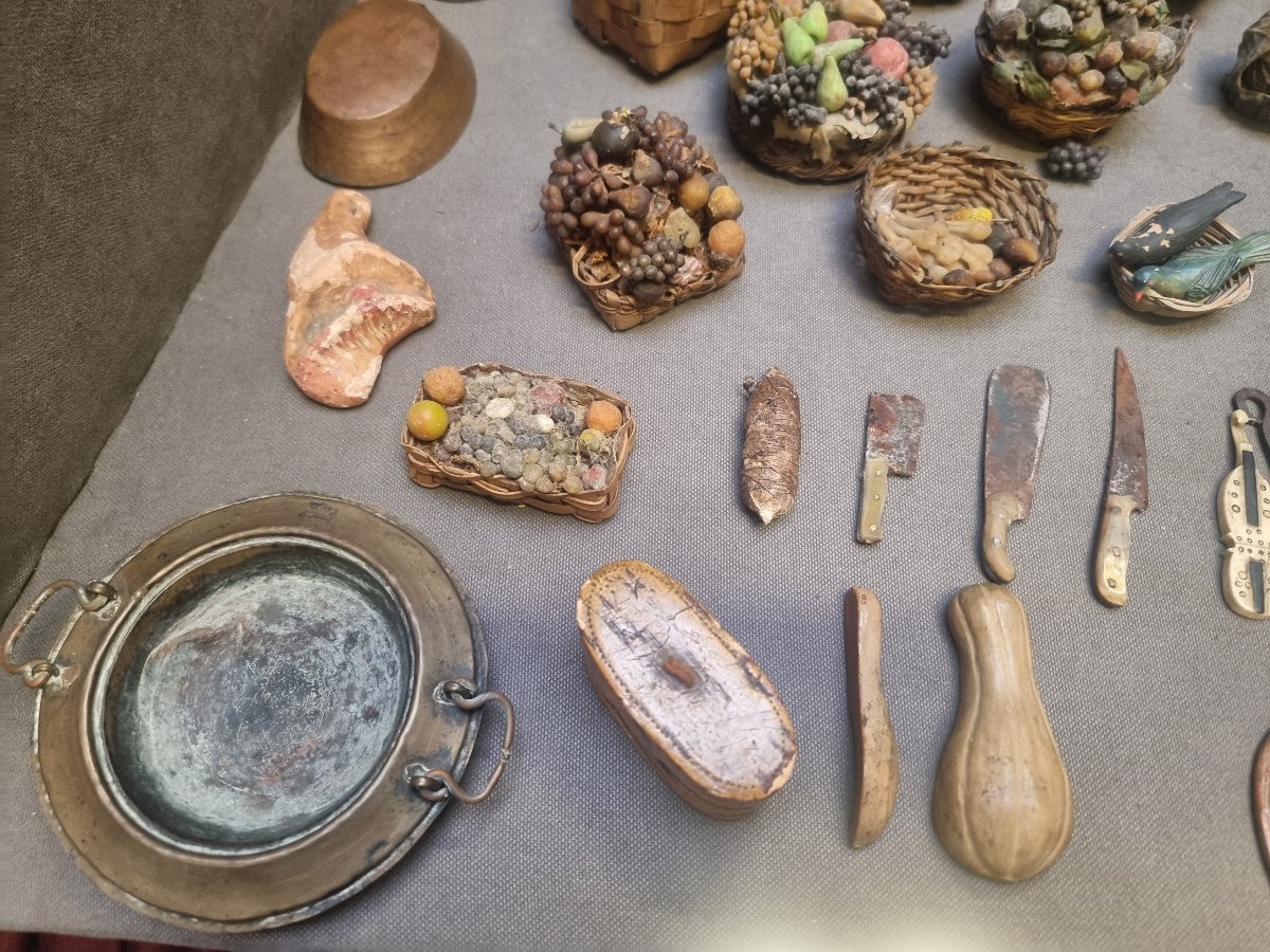 Lot Of Neapolitan Nativity Scene Figures From The 18th Century To The Early 20th Century-photo-3