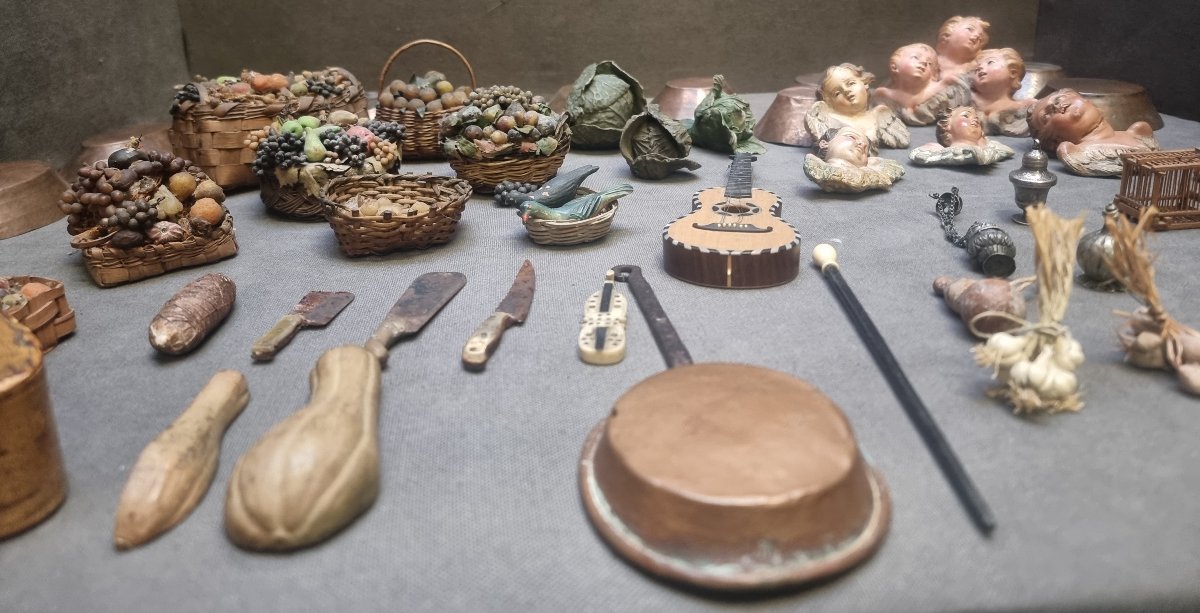 Lot Of Neapolitan Nativity Scene Figures From The 18th Century To The Early 20th Century-photo-4