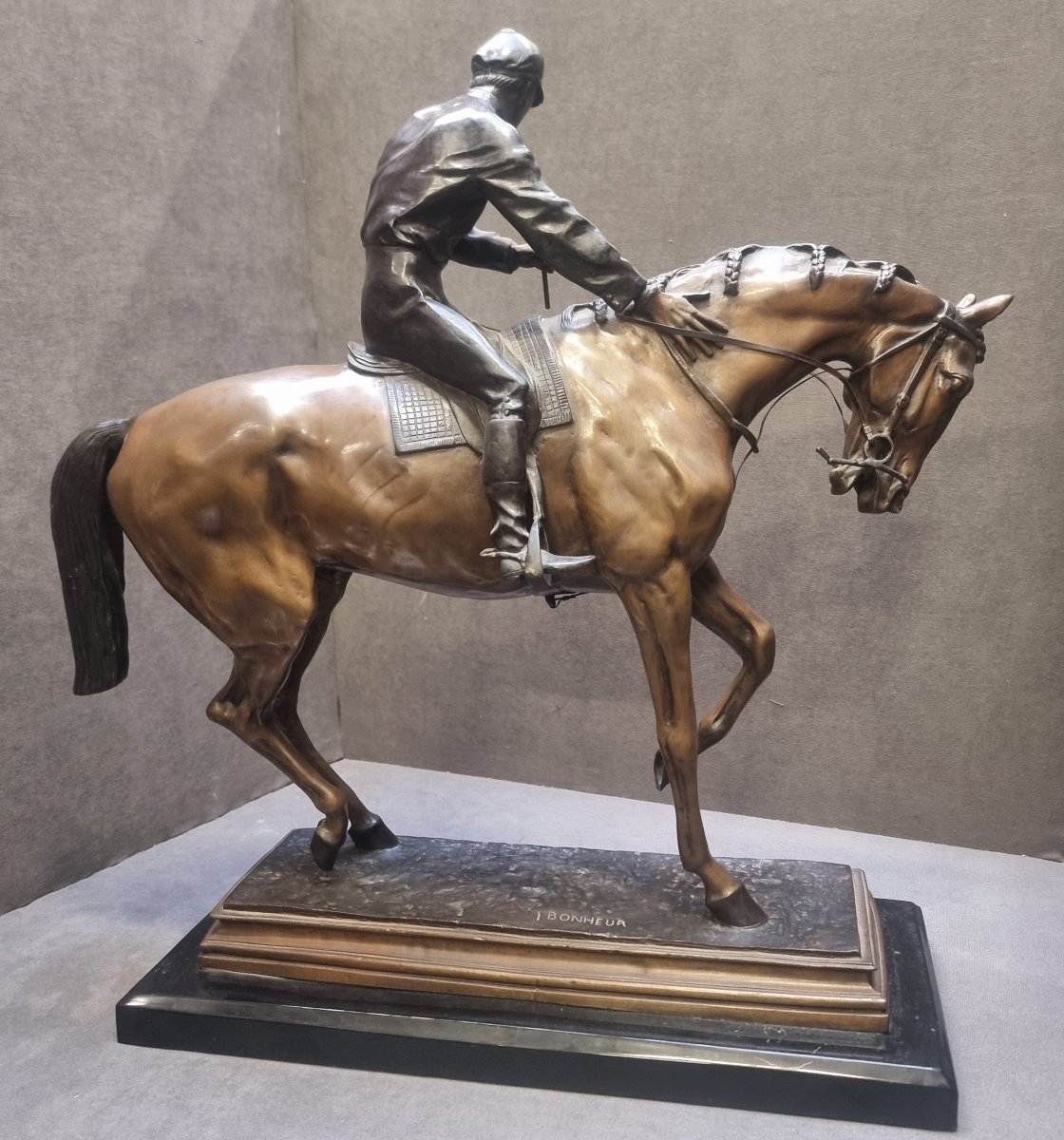 Sculpture en bronze – « Le Grand Jockey » modèle d'Isidore Bonheur (1827–1901)-photo-2