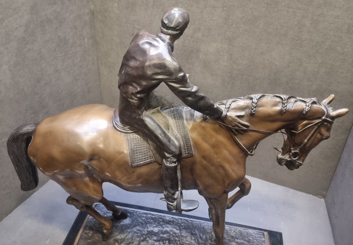 Sculpture en bronze – « Le Grand Jockey » modèle d'Isidore Bonheur (1827–1901)-photo-4