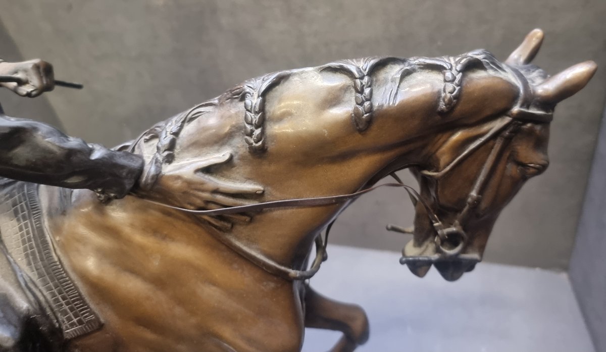Sculpture en bronze – « Le Grand Jockey » modèle d'Isidore Bonheur (1827–1901)-photo-5