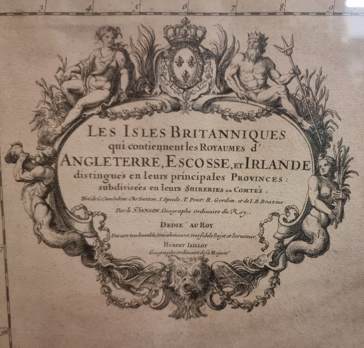 CARTE "LES ISLES BRITANNIQUES ANGLETERRE ESCOSSE ET IRLANDE" - HUBERT JAILLOT, PARIS 1709-photo-2