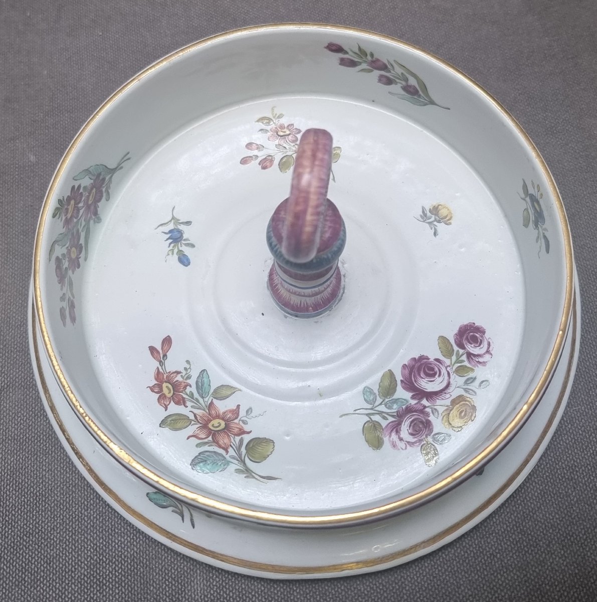 Glacière en porcelaine polychrome – Manufacture Ginori – Début du XIXe siècle-photo-3