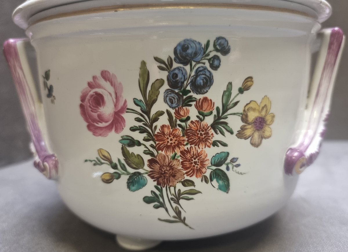 Glacière en porcelaine polychrome – Manufacture Ginori – Début du XIXe siècle-photo-6