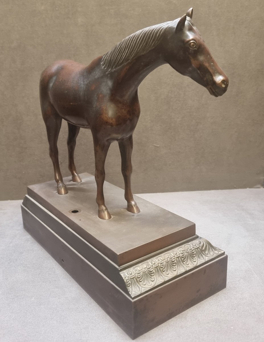 Modèle de cheval de course en bronze – Première moitié du XIXe siècle (Charles X)-photo-3