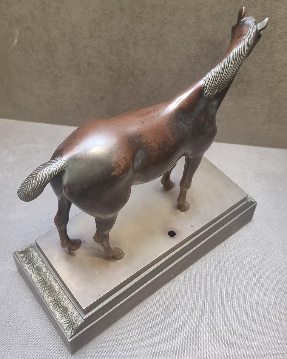 Modèle de cheval de course en bronze – Première moitié du XIXe siècle (Charles X)-photo-2