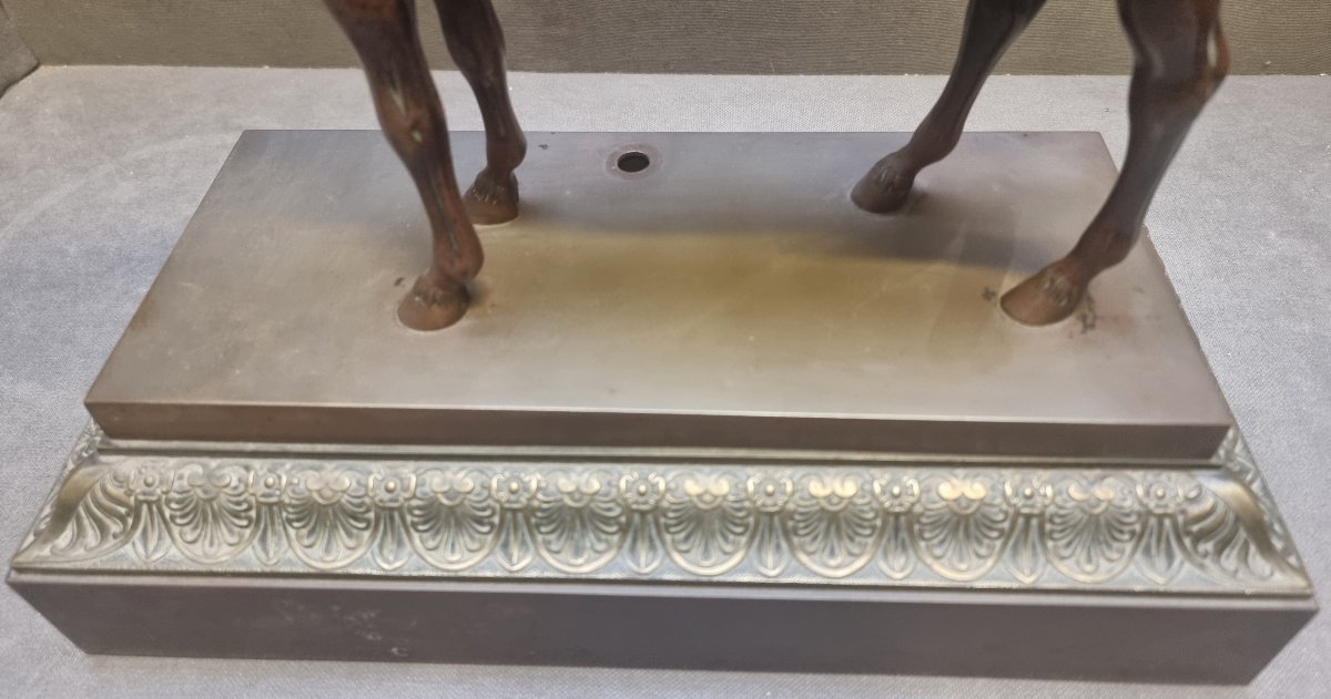 Modèle de cheval de course en bronze – Première moitié du XIXe siècle (Charles X)-photo-4