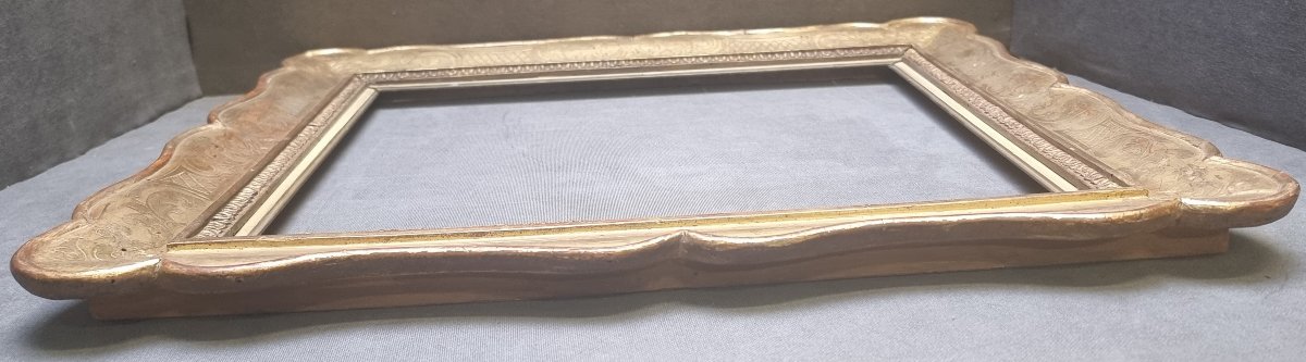 Gold-plated Tray-shaped Frame, Made Of Pure Gold, Southern Italy, First Half Of The 19th Century-photo-3