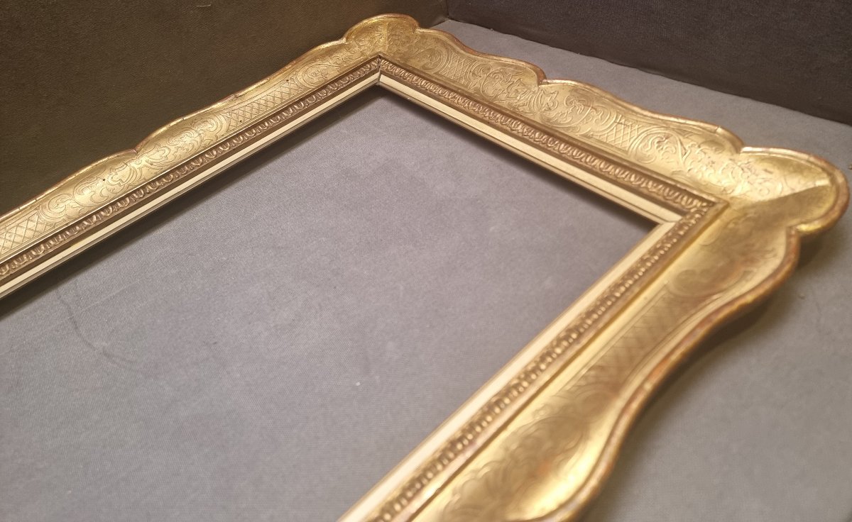 Gold-plated Tray-shaped Frame, Made Of Pure Gold, Southern Italy, First Half Of The 19th Century-photo-1