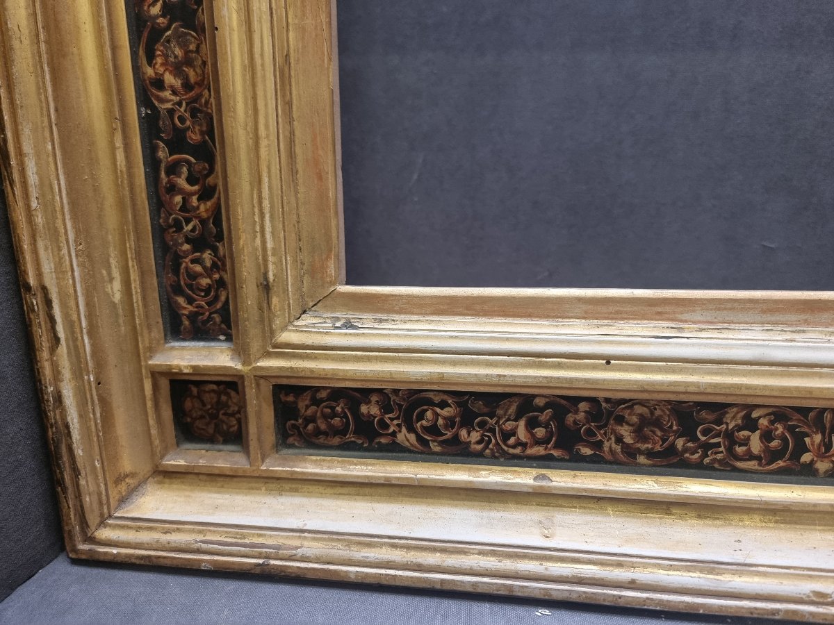 Gold-plated Neo-renaissance Frame - Rome, Second Half Of The 19th Century-photo-2