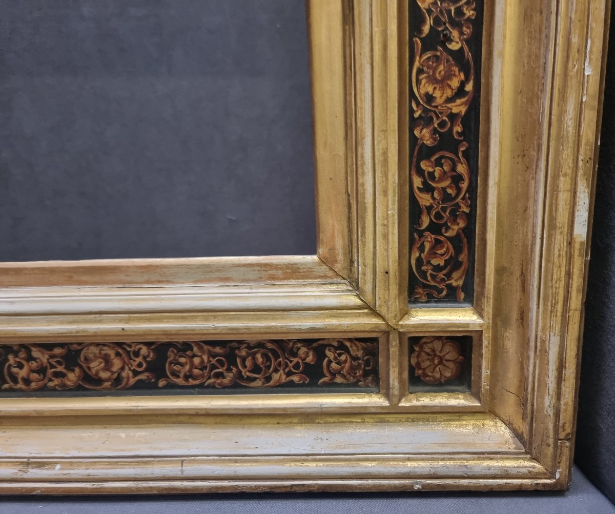 Gold-plated Neo-renaissance Frame - Rome, Second Half Of The 19th Century-photo-3