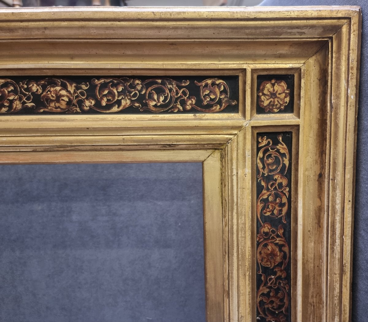 Gold-plated Neo-renaissance Frame - Rome, Second Half Of The 19th Century-photo-4