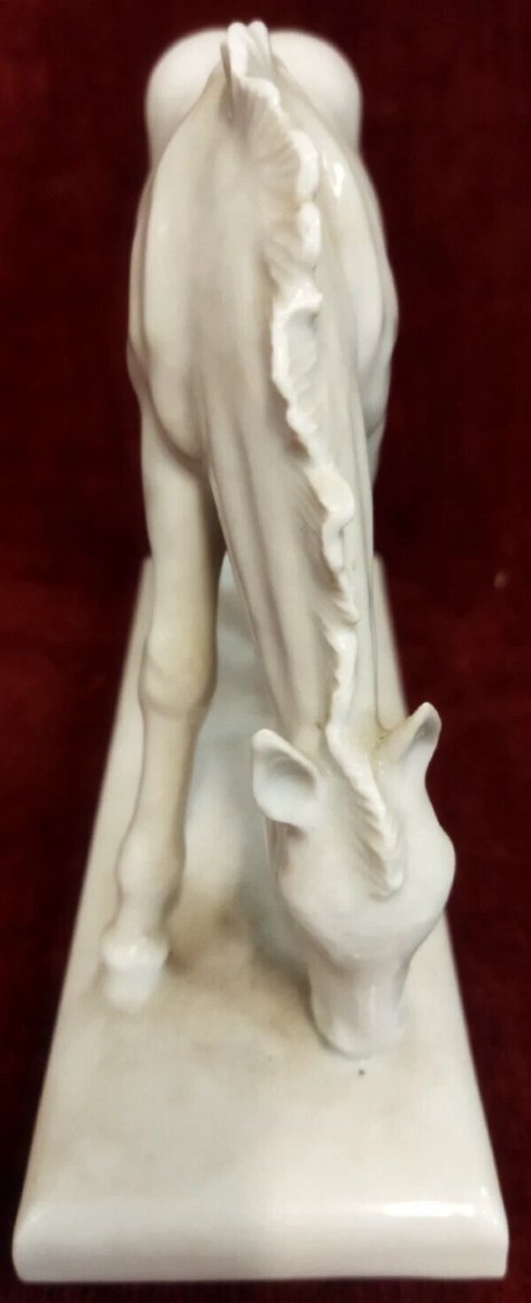 White Meissen Porcelain Horse - Early 1900s-photo-2