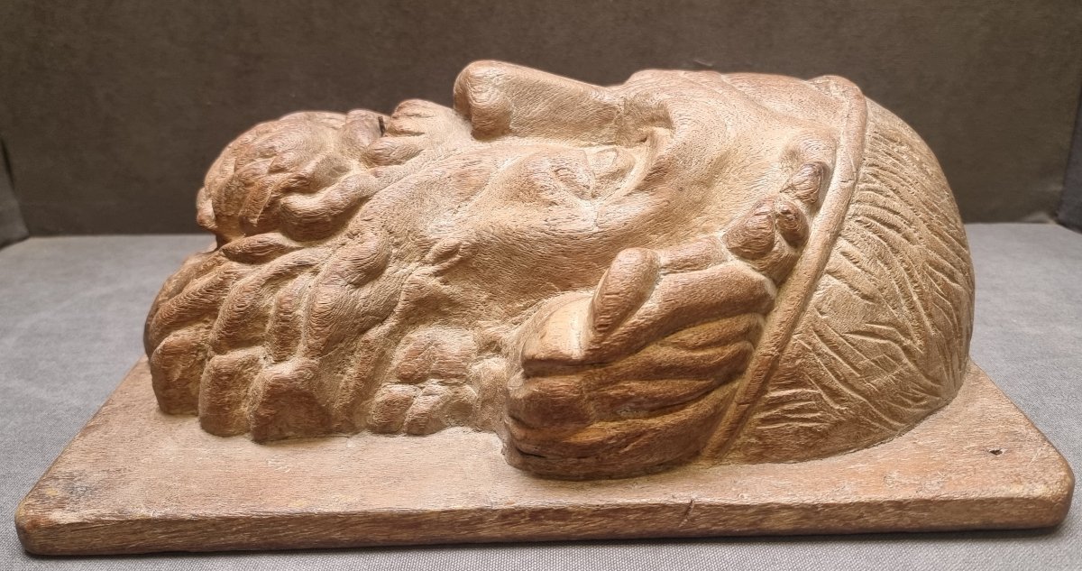 Carved Wooden High-relief (lebanon Cedar) - Homer - 18th Century - Spain-photo-3