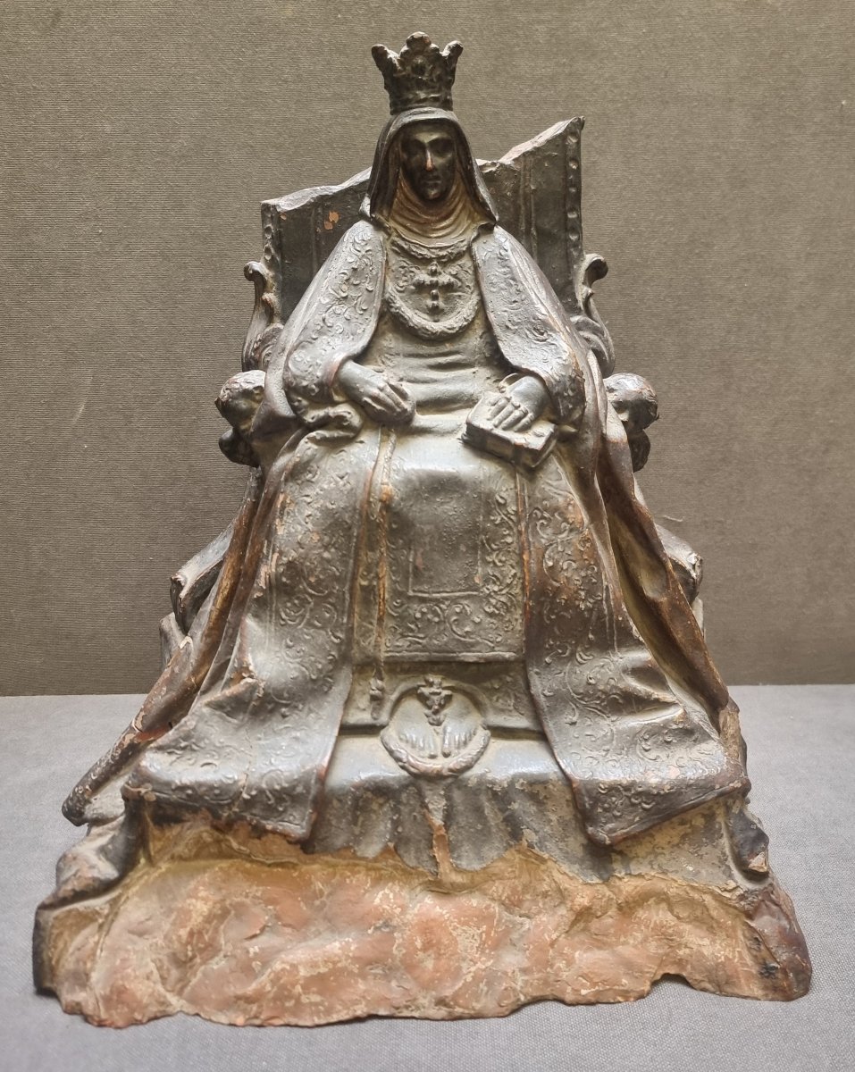 Sculpture en terre cuite – Vierge – Fin du XVIIe siècle – Italie du Sud