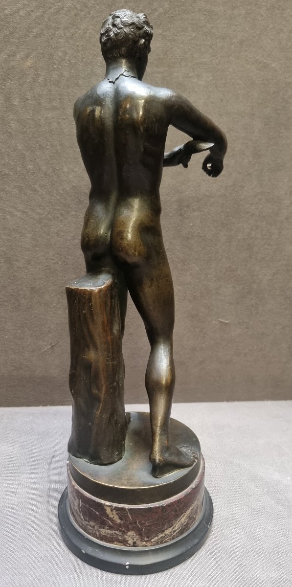 Bronze Sculpture Depicting Apoxyomenos - 19th Century-photo-4