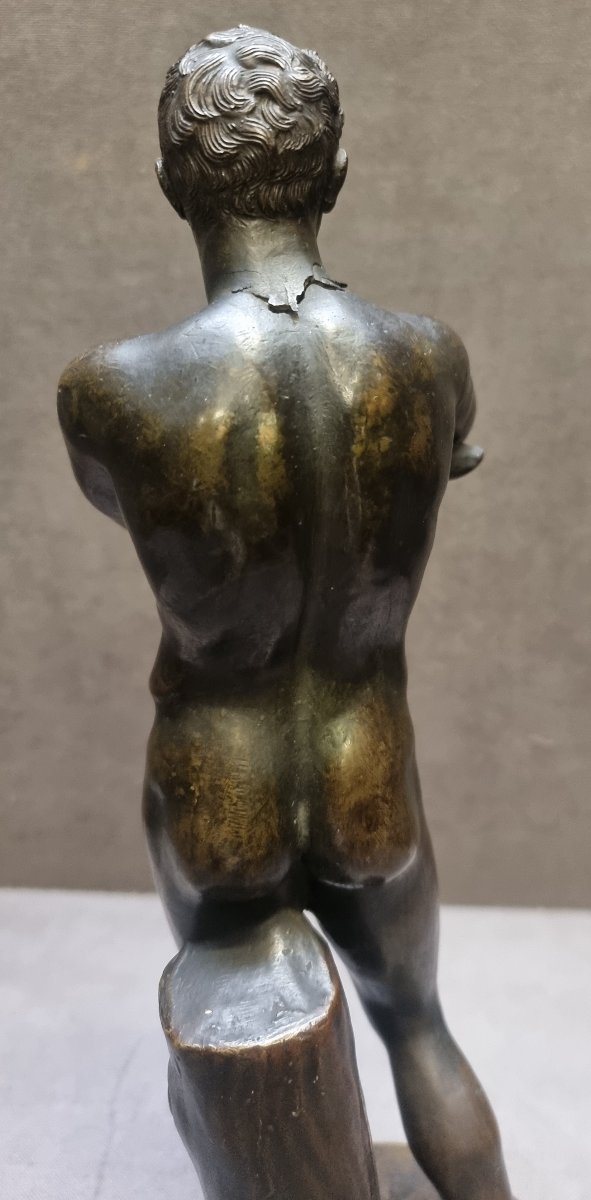 Bronze Sculpture Depicting Apoxyomenos - 19th Century-photo-5