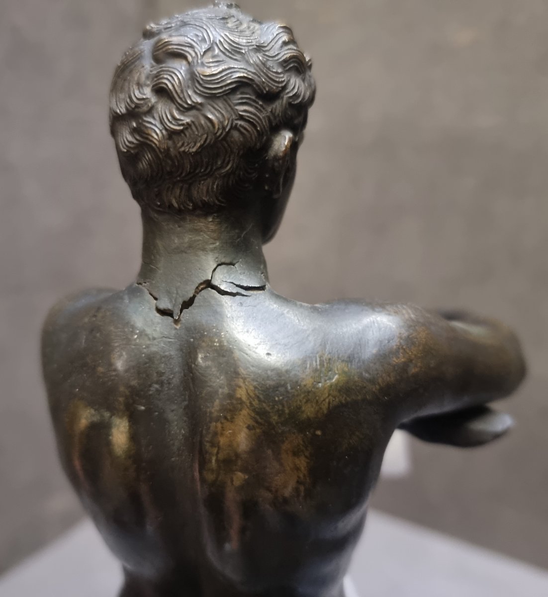Bronze Sculpture Depicting Apoxyomenos - 19th Century-photo-6
