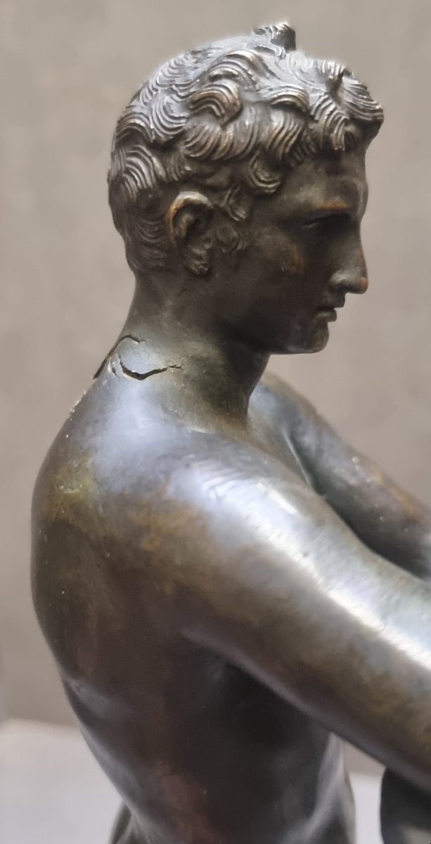 Bronze Sculpture Depicting Apoxyomenos - 19th Century-photo-7