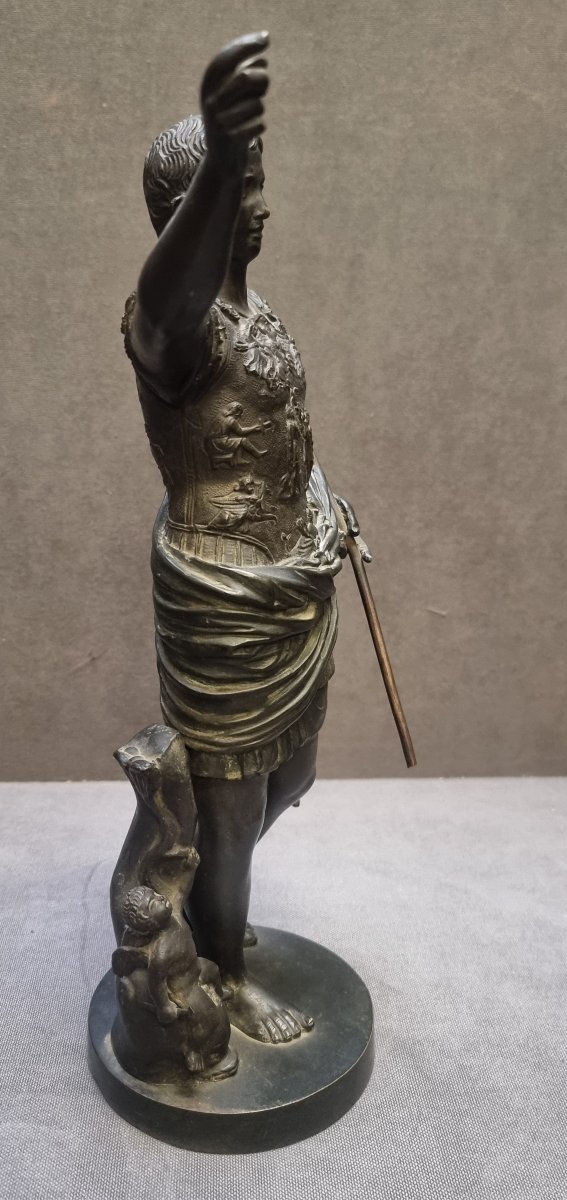 Bronze Sculpture Depicting Emperor Caesar Octavian Augustus-photo-2