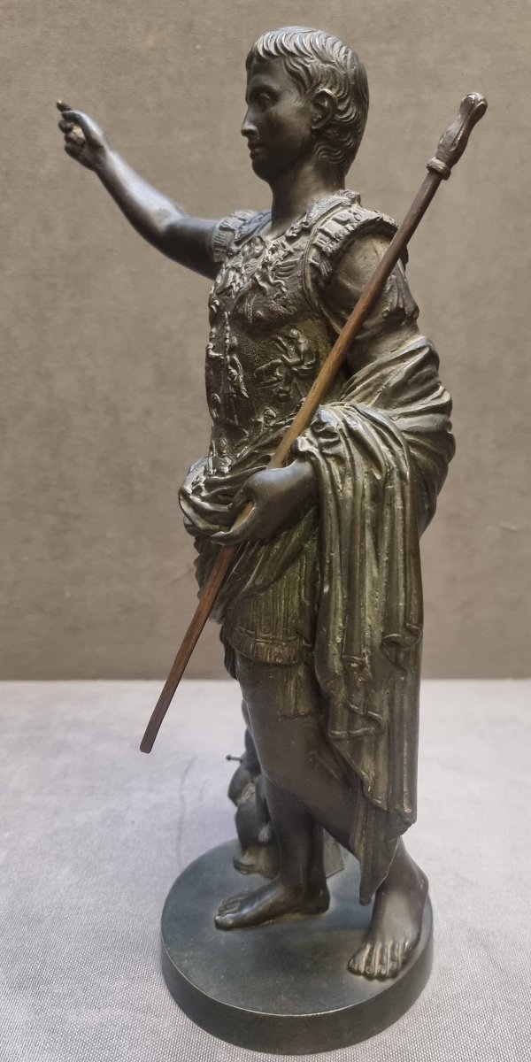 Bronze Sculpture Depicting Emperor Caesar Octavian Augustus-photo-1