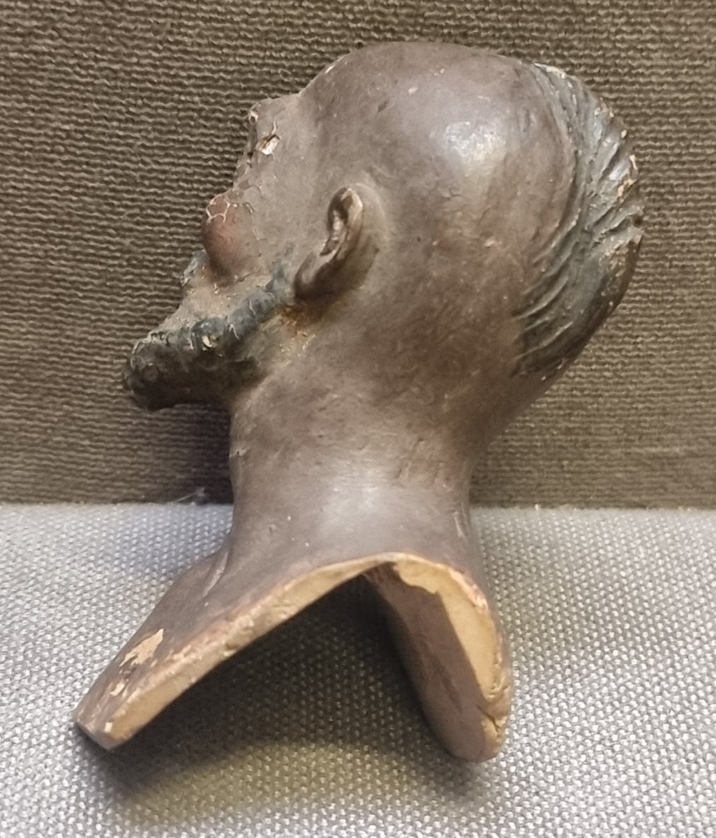 Neapolitan Nativity Scene - Moro - Terracotta Head With Glass Eyes - Early 1800s-photo-4