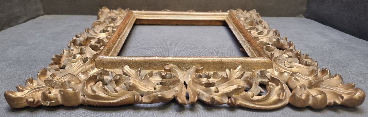 Carved And Gilded Wooden Frame - Florence - 19th Century-photo-3