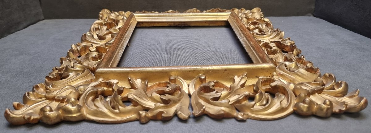 Carved And Gilded Wooden Frame - Florence - 19th Century-photo-1