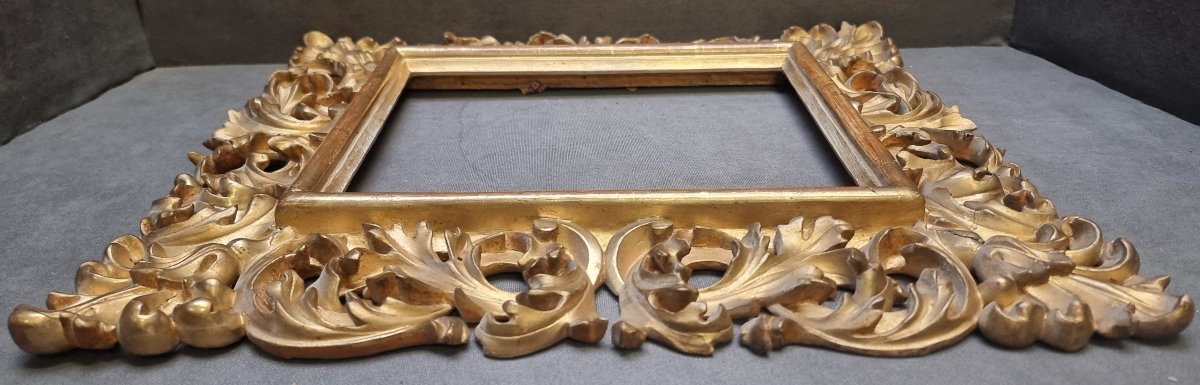 Carved And Gilded Wooden Frame - Florence - 19th Century-photo-2