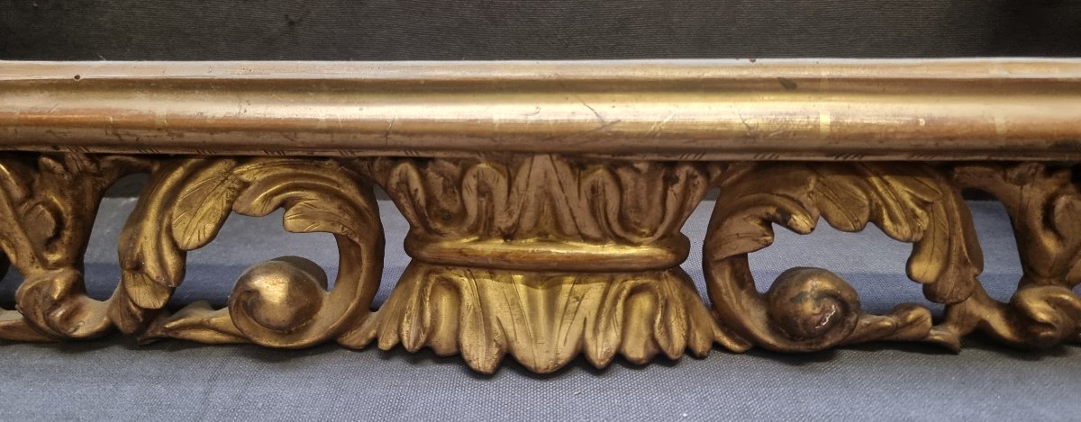 Gilded And Carved Wooden Frame - Central Italy, 19th Century-photo-3