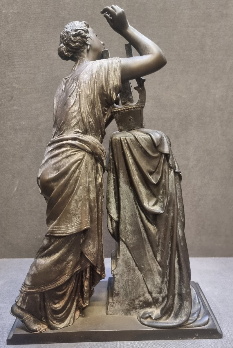 Sculpture en bronze – Allégorie de la musique – France, Napoléon III - XIXe siècle-photo-4