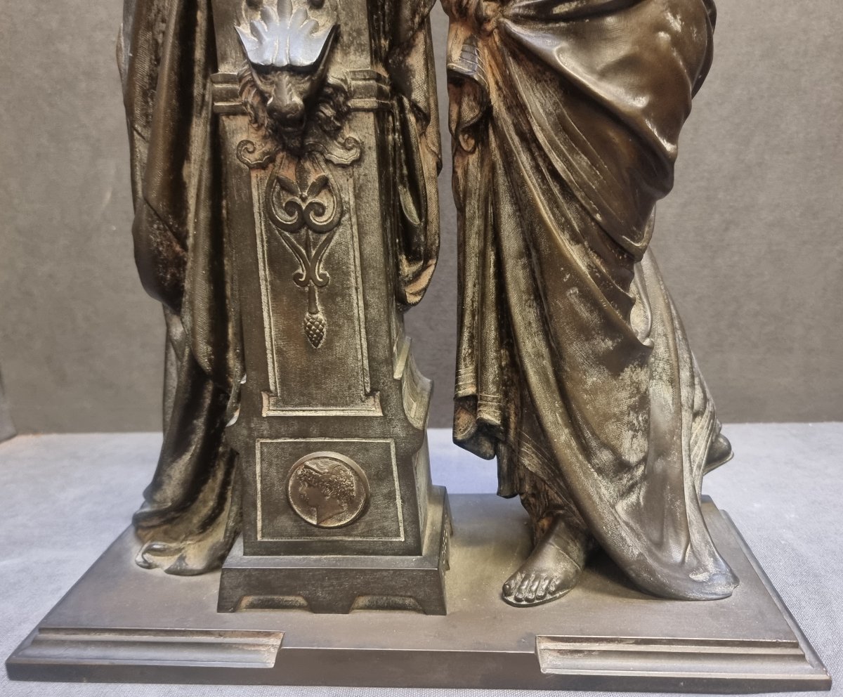 Sculpture en bronze – Allégorie de la musique – France, Napoléon III - XIXe siècle-photo-3
