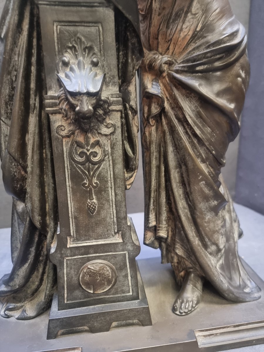 Sculpture en bronze – Allégorie de la musique – France, Napoléon III - XIXe siècle-photo-5