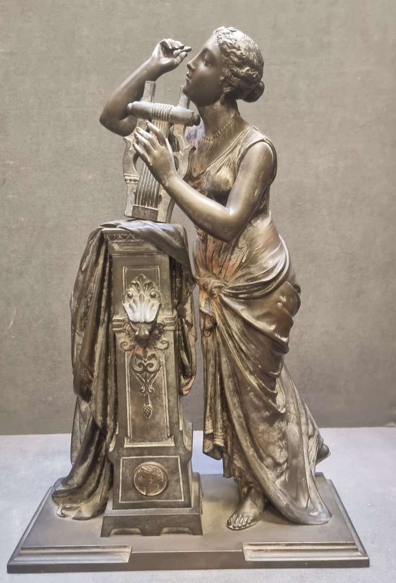 Sculpture en bronze – Allégorie de la musique – France, Napoléon III - XIXe siècle
