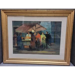 Painting - Oil On Plywood - Signed Renato Natali (livorno 1883-livorno 1979)